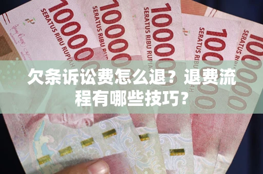 武汉欠条诉讼费怎么退？退费流程有哪些技巧？