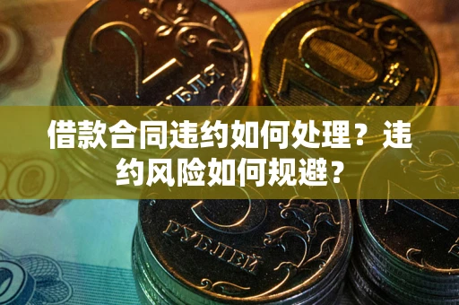 武汉借款合同违约如何处理？违约风险如何规避？