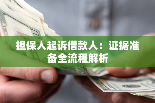 武汉担保人起诉借款人：证据准备全流程解析