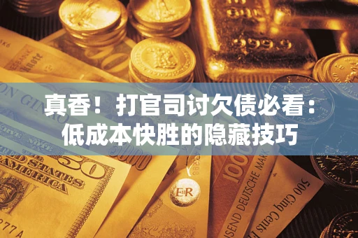 武汉真香！打官司讨欠债必看：低成本快胜的隐藏技巧