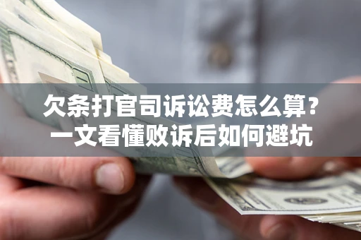 武汉欠条打官司诉讼费怎么算？一文看懂败诉后如何避坑