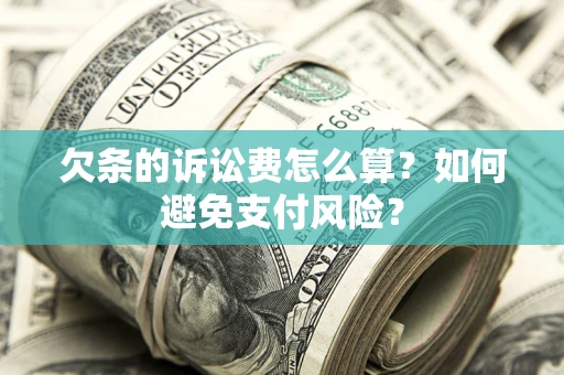 武汉欠条的诉讼费怎么算？如何避免支付风险？