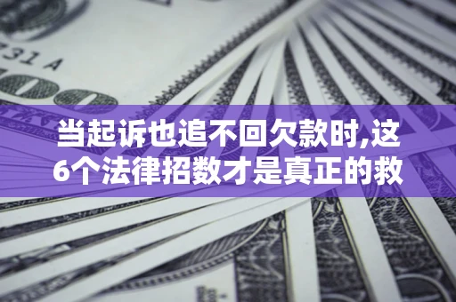 武汉当起诉也追不回欠款时,这6个法律招数才是真正的救命稻草